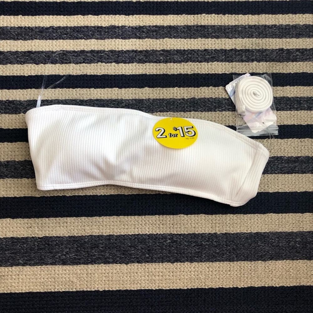 White Bandeau Bikini Top